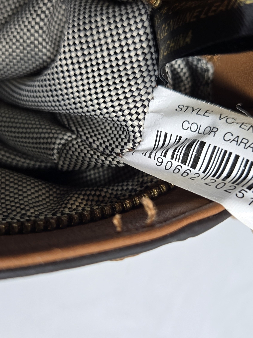 Vince Camuto Caramel Suede Leather Bucket Bag Crossbody Drawstring Gold Hardware - Picture 8 of 13